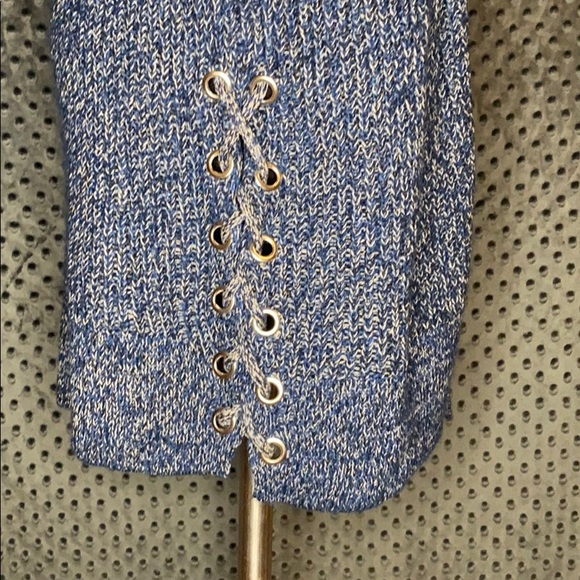 NWT blue C&B cardigan with lace up accents - Picture 6 of 8